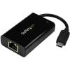 StarTech.com USB C to Gigabit Ethernet Adapter/Converter w/PD 2.0 – 1Gbps USB 3.1 Type C to RJ45/LAN Network w/Power Delivery Pass Through Charging – TB3 Compatible/ MacBook Pro Chromebook (US1GC30PD)(Laptop Charging)