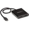 StarTech.com USB-C to Dual HDMI Adapter, USB Type-C Multi-Monitor MST Hub, Dual 4K 30Hz/1080p 60Hz HDMI Laptop Display Extender / Splitter, Extra-Long Built-In Cable, Windows Only (MSTCDP122HD)(2x HDMI)