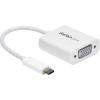 StarTech.com USB-C to VGA Adapter – White – 1080p – Video Converter For Your MacBook Pro / Projector / VGA Display (CDP2VGAW)(White)