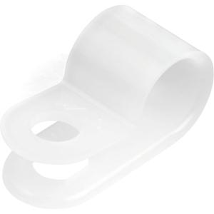 StarTech.com 100 Pack Screw Mount Cable Clamps – Medium 6.35mm Bundle Cable Fastener/Holder – R-Type Single Reusable Nylon Clip – Screw Down Ethernet Cord Clamp – UL/94V-2 Rated TAA (CBMSDCC2)(Large | 7.9 mm 0.31″ (.9mm) max. diameter)