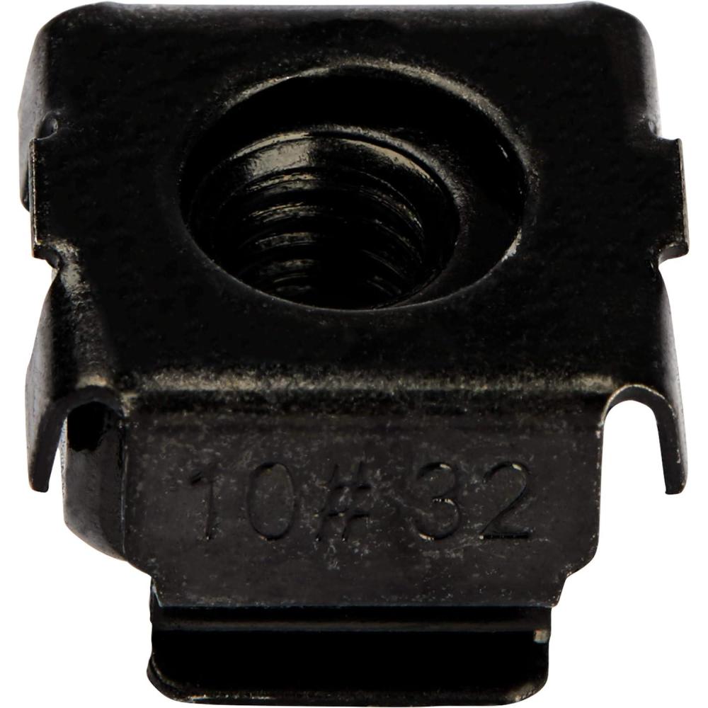 imageStarTechcom 1032 Cage Nuts  50 Pack  Rack Mount Clip Nuts  for Square Hole Server Rack  Black TAA CABCAGENUTS1032