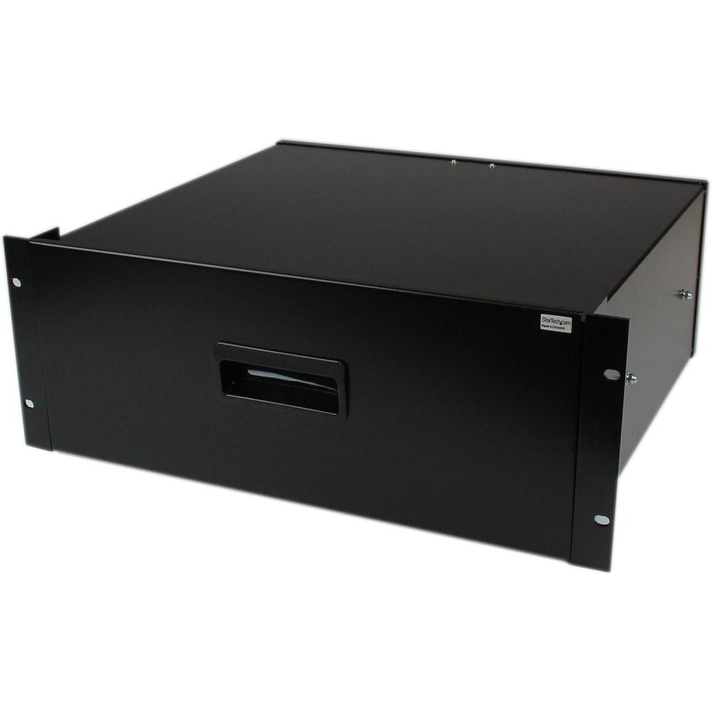imageStarTechcom 4U Rack Mount Drawer  55 lb 25 kg  4U Steel Storage Rack Drawer for 19quot AV  Sever  Network Equipment Rack or Cabinet 4UDRAWER Black14 Inch depth