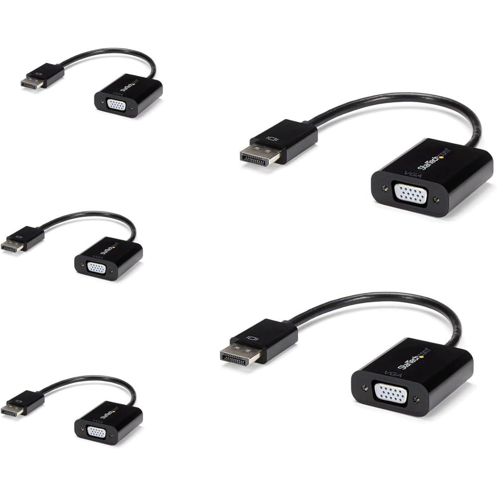 imageStarTechcom 5Pack DisplayPort to VGA Adapter  DisplayPort 12 to VGA Active Adapter  Digital DP to Analog VGA Video Converter Dongle  DisplayPort Male to VGA Female Monitor Adapter DP2VGA3X55 Pack
