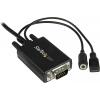 StarTech.com 10 ft 3m DisplayPort to VGA Adapter Cable with Audio – DP to VGA Converter – 1920×1200 (DP2VGAAMM3M)(9.8 feet)