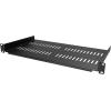 StarTech.com 1U 4-Post Adjustable Server Rack Mount Shelf – 330lbs(150 kg) – 19.5 to 38in Adjustable Mounting Depth Universal Tray for 19″ AV, Data & Network Equipment Rack – 27.5in Deep (ADJSHELFHD)(250 lbs | Vented)