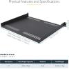 StarTech.com 1U Vented Server Rack Shelf, 12in/31.5cm Mounting Depth, for 19″ Rack/Cabinet, SPCC Steel, Max 25lb/11.3kg(16″)