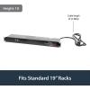 StarTech.com 1x 1U Vented Server Rack Shelf – 16in Deep – 44lbs Capacity (CABSHELF116V) Bundle with 1x 1U Rackmount PDU Power Strip with 8 Outlets (RKPW081915)