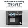 StarTech.com 2-Post 8U Open Frame Wall Mount Network Rack with Built-in Shelf, Wall Mount Data Rack with Adjustable Depth for AV / Computer / IT Equipment, TAA Compliant Server Rack (WALLSHELF8U)(17.6″x19.1″x12.1″)