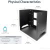 StarTech.com 2-Post 8U Open Frame Wall Mount Network Rack with Built-in Shelf, Wall Mount Data Rack with Adjustable Depth for AV / Computer / IT Equipment, TAA Compliant Server Rack (WALLSHELF8U)(17.6″x19.1″x12.1″)