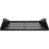 StarTech.com 2U Server Rack Shelf, Center Mounted Universal Vented Rackmount Cantilever Tray for 19″ Network Equipment Rack, Heavy Duty Steel, 200lb Capacity, 20″ Deep, Black (SHELF-2U-20-CENTER-V)(14″ Depth)