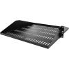 StarTech.com 2U Server Rack Shelf, Center Mounted Universal Vented Rackmount Cantilever Tray for 19″ Network Equipment Rack, Heavy Duty Steel, 200lb Capacity, 20″ Deep, Black (SHELF-2U-20-CENTER-V)(20″ Depth)
