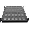 StarTech.com 2U Sliding Server Rack Mount Shelf – 20 to 30in Adjustable Mounting Depth – Vented – 50lb – Heavy Duty Universal 19” Rack Shelf for Equipment Rack – 24in Deep (UNISLDSHF19)(3.5″ x 18.9″ x 24″)