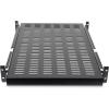 StarTech.com 2U Sliding Server Rack Mount Shelf – 20 to 30in Adjustable Mounting Depth – Vented – 50lb – Heavy Duty Universal 19” Rack Shelf for Equipment Rack – 24in Deep (UNISLDSHF19)(3.5″ x 18.9″ x 24″)