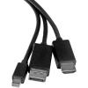 StarTech.com 2m 6 ft HDMI, DisplayPort or Mini DisplayPort to HDMI Converter Cable – HDMI, DP or Mini DP to HDMI Adapter Cable (DPMDPHD2HD),Black