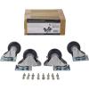 StarTech.com 4-Piece Caster Kit for Open Frame Rack – TAA Compliant Heavy Duty Casters – Includes Installation Hardware (4POSTRACK)(42 mm x 55 mm)