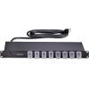 StarTech.com 8-Outlet Horizontal Rack Mount PDU, 1U Power Strip, Outlet On/Off Switches, 15A Breaker, 8ft/2.4m Cord NEMA 5-15, TAA(Individual Switched Outlets)