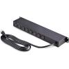 StarTech.com 8-Outlet Horizontal Rack Mount PDU, 1U Power Strip, Outlet On/Off Switches, 15A Breaker, 8ft/2.4m Cord NEMA 5-15, TAA(Individual Switched Outlets)