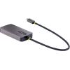 StarTech.com USB C Video Adapter, USB C to HDMI DVI VGA Adapter, Up to 4K 60Hz, Aluminum, Multiport Video Display Adapter, Thunderbolt 3/4 Compatible, USB Type C Travel Adapter (118-USBC-HDMI-VGADVI)