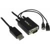 StarTech.com 10 ft 3m DisplayPort to VGA Adapter Cable with Audio – DP to VGA Converter – 1920×1200 (DP2VGAAMM3M)(6.5 feet)