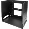 StarTech.com 2-Post 8U Open Frame Wall Mount Network Rack with Built-in Shelf, Wall Mount Data Rack with Adjustable Depth for AV / Computer / IT Equipment, TAA Compliant Server Rack (WALLSHELF8U)(17.6″x19.1″x12.1″)