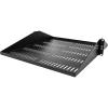 StarTech.com 2U Server Rack Shelf, Center Mounted Universal Vented Rackmount Cantilever Tray for 19″ Network Equipment Rack, Heavy Duty Steel, 200lb Capacity, 20″ Deep, Black (SHELF-2U-20-CENTER-V)(20″ Depth)