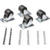 StarTech.com 4-Piece Caster Kit for Open Frame Rack – TAA Compliant Heavy Duty Casters – Includes Installation Hardware (4POSTRACK)(45 mm x 75 mm)