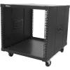 StarTech.com 4-Post 9U Mobile Open Frame Server Rack, Network Rack with Wheels, 19″ Rolling Rack for Home/Office Narrow Floor Spaces, Small Data Rack for Computer/AV/IT Equipment – TAA (RK960CP)