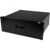 StarTech.com 4U Rack Mount Drawer – 55 lb (25 kg) – 4U Steel Storage Rack Drawer for 19″ AV / Sever / Network Equipment Rack or Cabinet (4UDRAWER) Black(14 Inch depth)