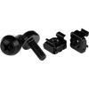 StarTech.com 50 Pack 10-32 Server Rack Cage Nuts and Screws w/Washers – Rack Mount Hardware Kit – Network/IT Equipment Cabinet Clip/Captive Nuts & Bolts for Square Holes – Black – TAA (CABSCREW1032)