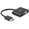 StarTech.com DisplayPort to HDMI VGA Adapter – DP 1.2 HBR2 to HDMI 2.0 (4K 60Hz) or VGA 1080p Converter Dongle – DP to HDMI or VGA Monitor Adapter – Digital Video Display Adapter (DP2VGAHD20)