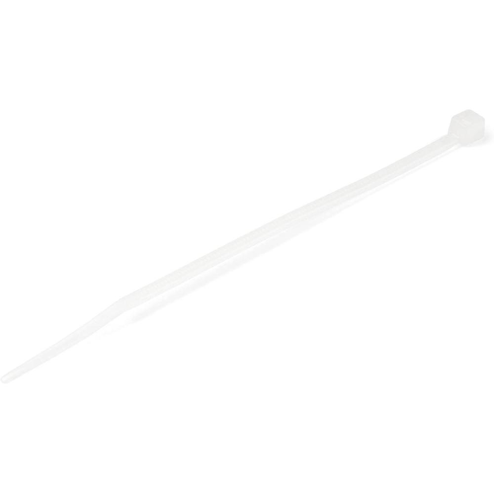 imageStarTechcom 10quot25cm Cable Ties  18quot4mm Wide 258quot68mm Bundle Diameter 50lb22kg Tensile Strength Nylon Self Locking Zip Ties wCurved Tip 94V2UL Listed 1000 Pack  Black TAAWhite