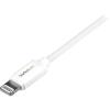 StarTech.com 2m (6ft) Long Black Apple 8-pin Lightning Connector to USB Cable for iPhone / iPod / iPad – Charge and Sync Cable (USBLT2MB)(White)