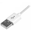 StarTech.com 2m (6ft) Long Black Apple 8-pin Lightning Connector to USB Cable for iPhone / iPod / iPad – Charge and Sync Cable (USBLT2MB)(White)