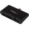 StarTech.com USB 3.0 Flash Memory Multi-Card Reader/Writer with USB-C – SD microSD and CompactFlash Card Reader w/ Integrated USB-C Cable (FCREADU3C)(Multi-card)