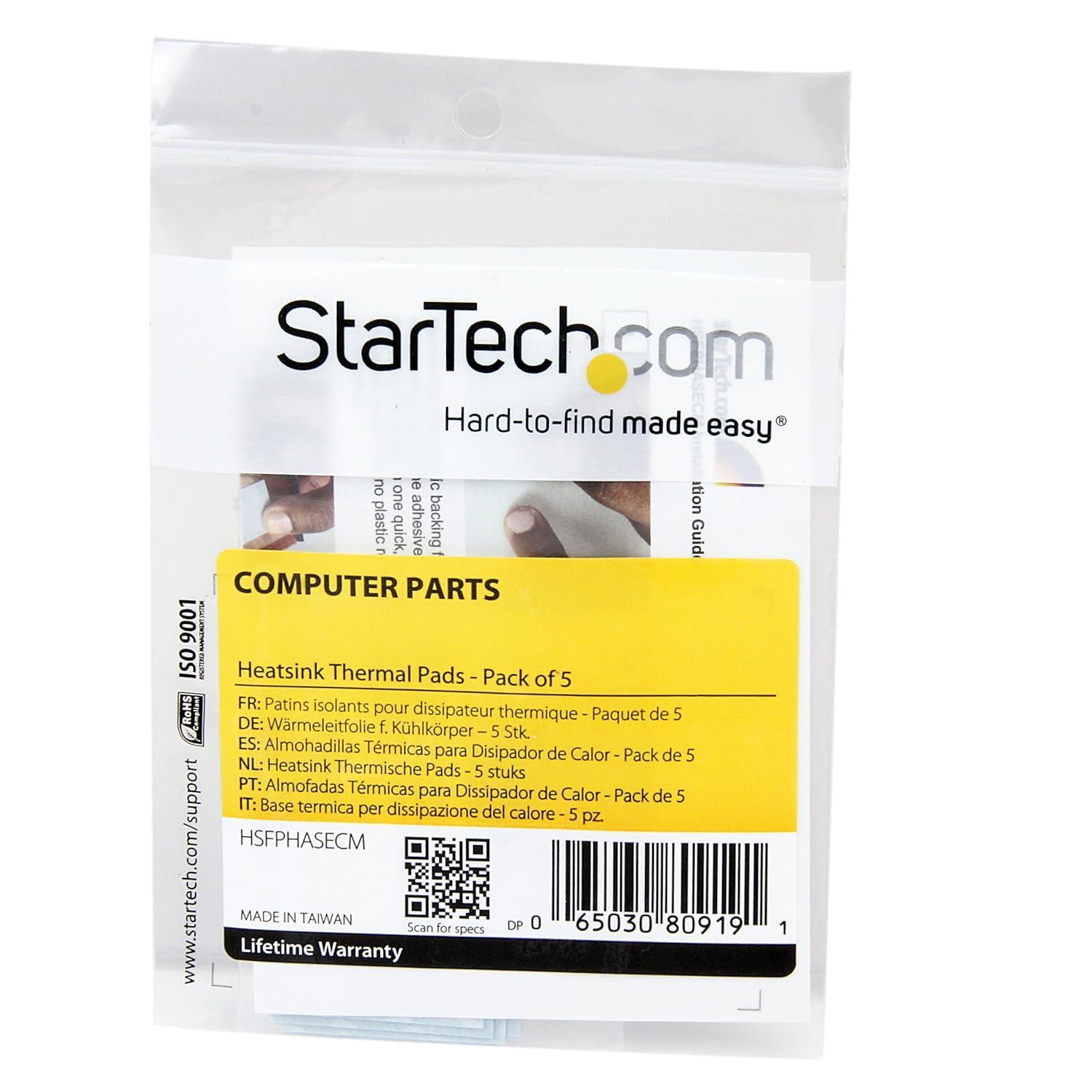 imageStarTechcom Heatsink Thermal Pads Pack of 5 HSFPHASECMThermal Pads
