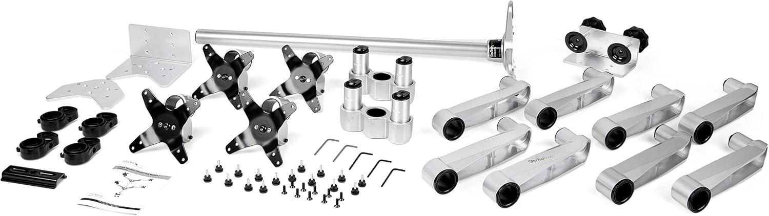 imageStarTechcom Desk Mount Monitor Arm for UHD iMac and Apple Thunderbolt Displays up to 49quot 309lb14kg Articulating Height Adjustable Single Monitor Pole Mount Clamp or Grommet Base TAAQuad