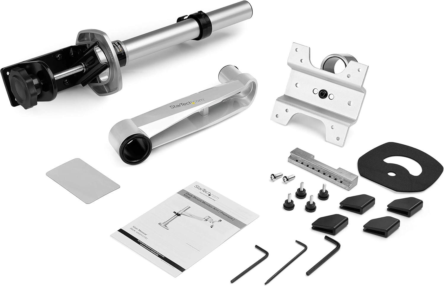 imageStarTechcom Desk Mount Monitor Arm for UHD iMac and Apple Thunderbolt Displays up to 49quot 309lb14kg Articulating Height Adjustable Single Monitor Pole Mount Clamp or Grommet Base TAASingle