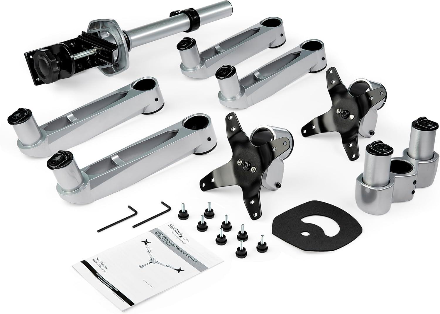 imageStarTechcom Desk Mount Monitor Arm for UHD iMac and Apple Thunderbolt Displays up to 49quot 309lb14kg Articulating Height Adjustable Single Monitor Pole Mount Clamp or Grommet Base TAADual