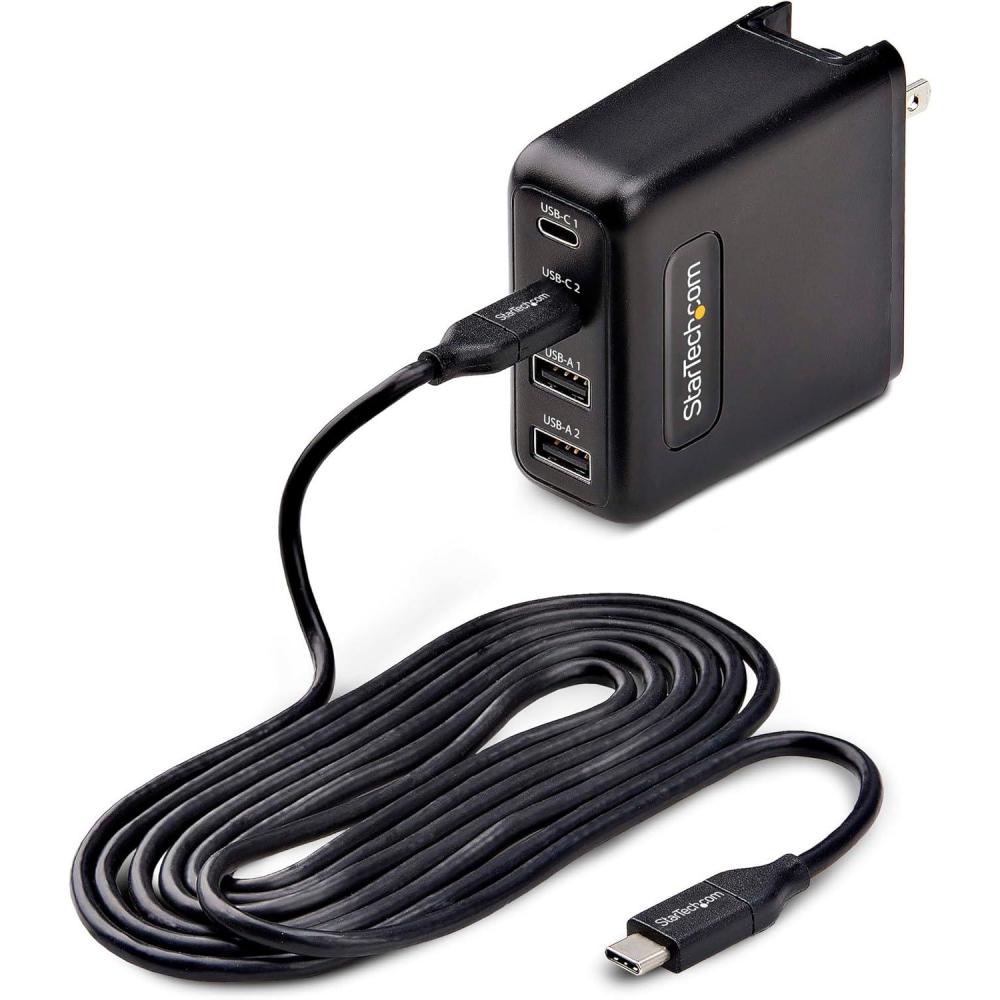 imageStarTechcom 100W USBC Wall Charger 2X USBC2x USBA USB PD 30 Fast Charging Portable GaN Charger Power Adapter for MacBook ProAir Dell XPS iPhone 15Pro iPad Pro Samsung S23S24