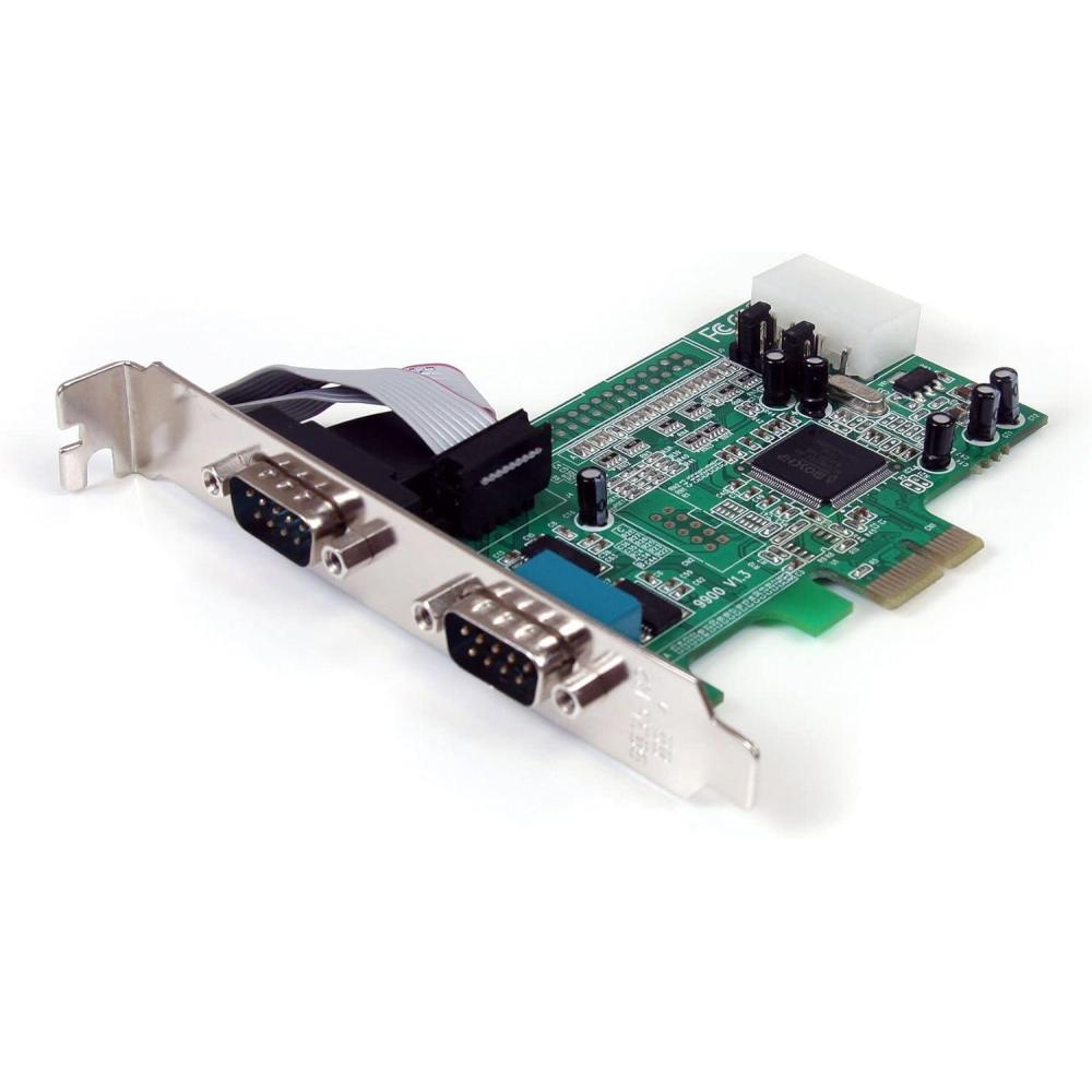 imageStarTechcom 2Port PCI Express RS232 Serial Adapter Card PCIe to Dual Serial DB9 WindowsLinux TAA  Replaced by PEX2S953