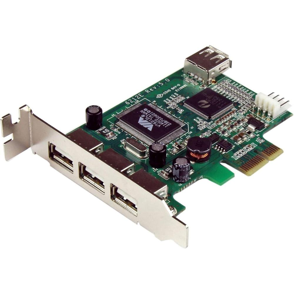 imageStarTechcom 4 Port PCI Express Low Profile High Speed USB Card  PCIe USB 20 Card  PCIE USB 20 Card  TAA PEXUSB4DP08x31x35