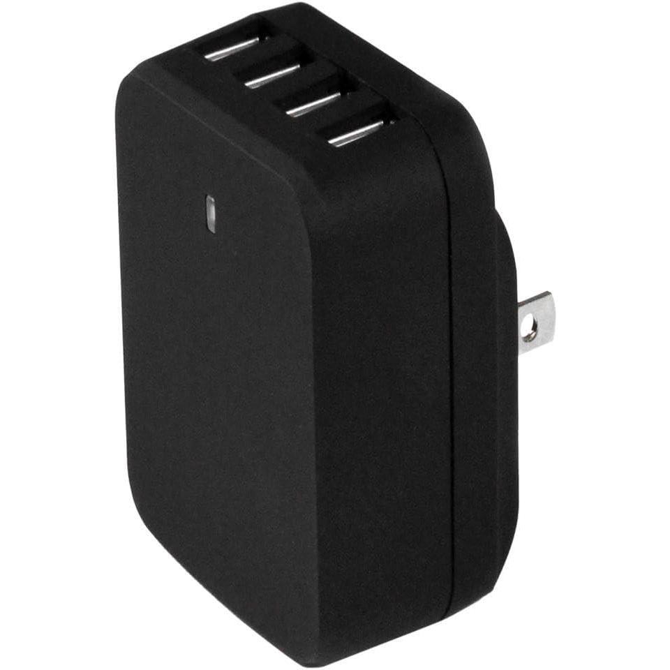 imageStarTechcom 4Port Travel USB Wall Charger 34W68A International Travel Adapter Portable USB Charging Station USB4PACBK BlackBlack