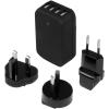 StarTech.com 4-Port Travel USB Wall Charger – 34W/6.8A International Travel Adapter – Portable USB Charging Station (USB4PACBK), Black(Black)