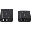 StarTech.com 4-Port USB 2.0 Extender Hub Over Single CAT5e/CAT6 Ethernet Cable (RJ45) – 330ft (100m) – USB Extender Hub Adapter Kit – Metal Housing – Externally Powered – 480 Mbps, TAA
