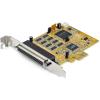 StarTech.com 8-Port PCI Express RS232 Serial Adapter Card, PCIe to Serial DB9 Card, 16C1050 UART, 15kV ESD – Windows Only, TAA