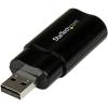 StarTech.com USB Sound Card – 3.5mm Audio Adapter – External Sound Card – Black – External Sound Card, TAA (ICUSBAUDIOB)