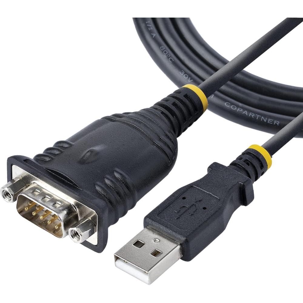 imageStarTechcom 3ft 1m USB to Serial Cable DB9 Male RS232 to USB Converter Prolific IC USB to Serial Adapter for PLCPrinterScannerSwitch USB to COM Port Adapter WindowsMac 1P3FPUSBSERIAL