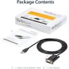 StarTech.com 6ft (1.8m) 1-Port USB to Serial RS232 Adapter, FTDI DB9 Serial DCE Adapter Cable, Null Modem, USB 2.0 – TAA