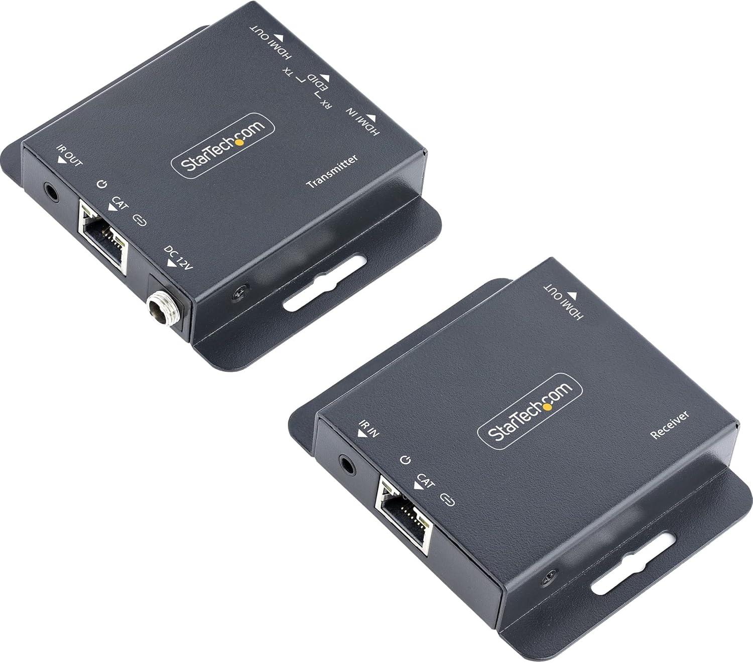 imageHDMI Extender over CAT6CAT5 4K 30Hz130ft PoC HDMI over Ethernet Extender HDMI Transmitter and Receiver kit IR Extension1080p 70m