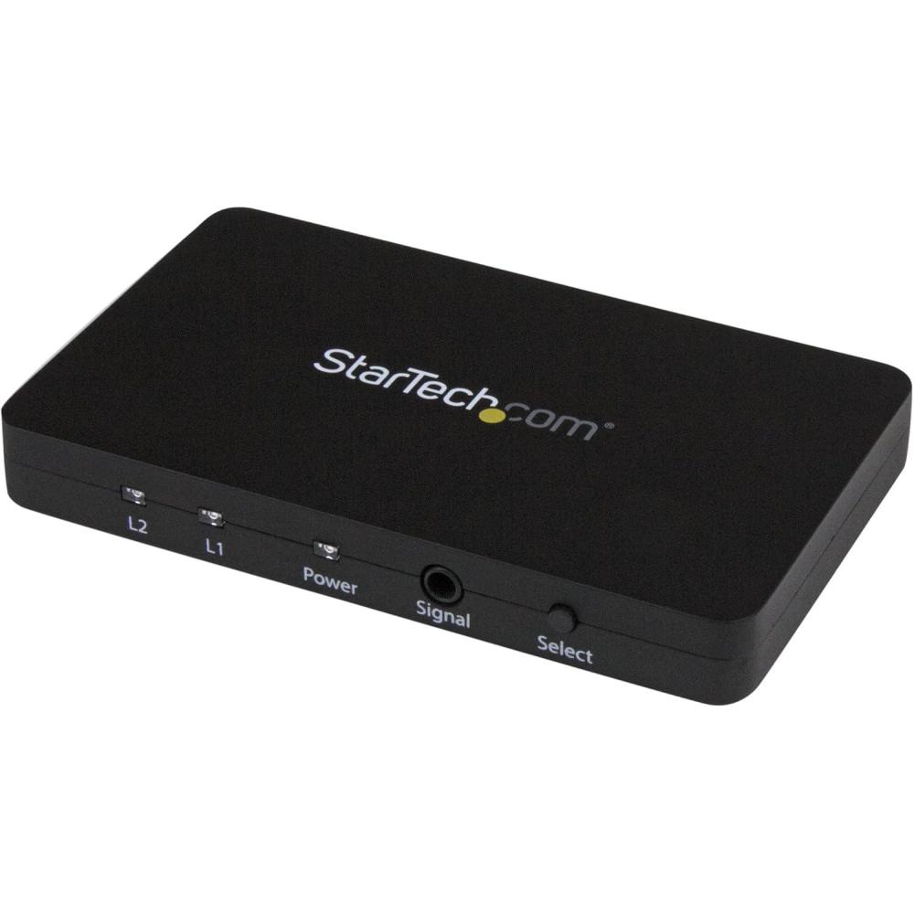 imageStarTechcom 2 Port HDMI Switch Aluminum Housing and MHL Support 2x1 HDMI Switcher Box with Support for 4K at 30Hz HDMI Selector Switch VS221HD4K